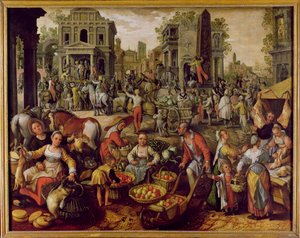 キリストは人々に示されました 作： Joachim Bueckelaer